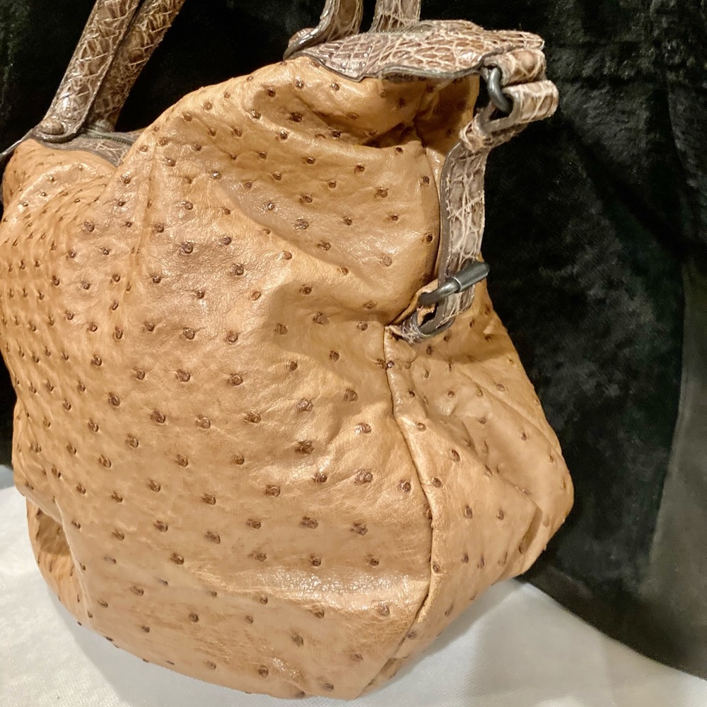 Bottega Veneta Runway Crocodile Ostrich Noce Bag - Picture 3 of 16